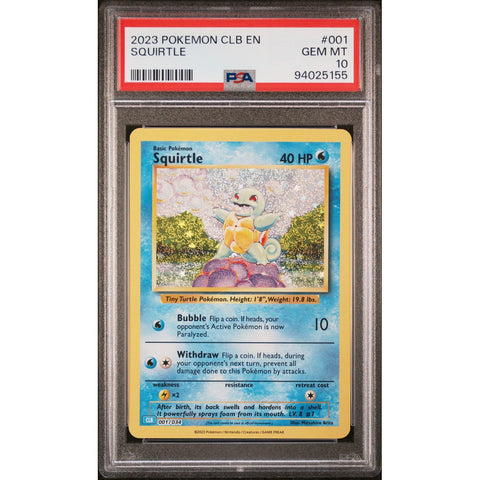 2023 POKEMON CLASSIC COLLECTION SQUIRTLE 001/034 PSA 10