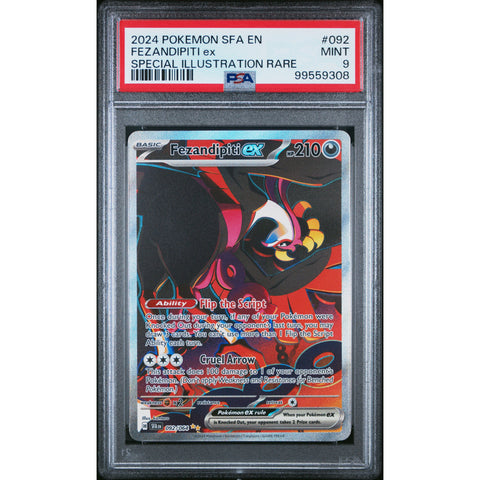 2024 POKEMON SHROUDED FABLE FEZANDIPITI EX 092/064 PSA 9