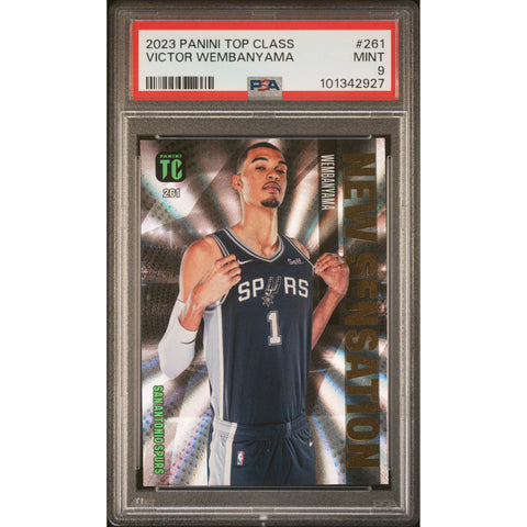 2024 NBA PANINI TOP CLASS VICTOR WEMBANYAMA NEW SENSATION 261 PSA 9