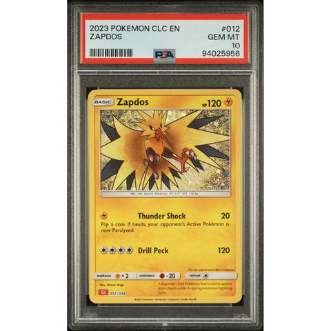 2023 POKEMON CLASSIC COLLECTION ZAPDOS 012/034 PSA 10