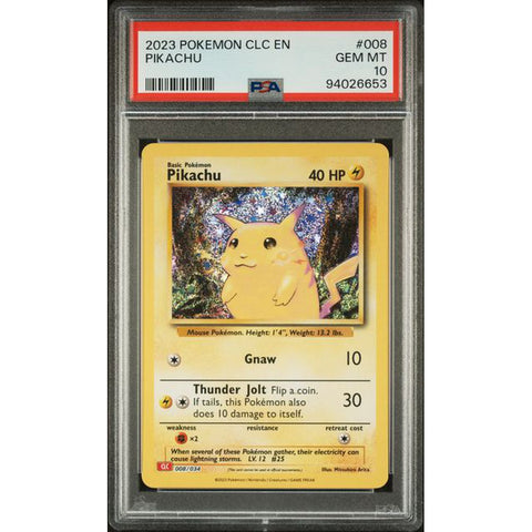 2023 POKEMON CLASSIC COLLECTION PIKACHU 008/034 PSA 10