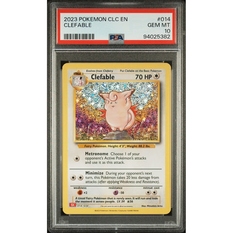 2023 POKEMON CLASSIC COLLECTION 014/034 CLEFABLE PSA 10