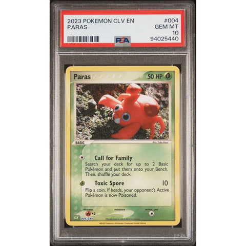 2023 POKEMON CLASSIC COLLECTION PARAS 004/034 PSA 10