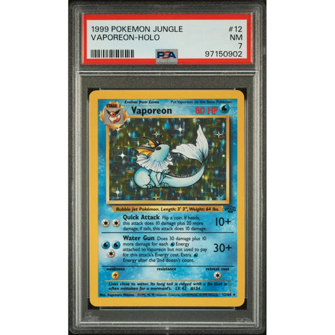 1999 POKEMON JUNGLE VAPOREON PSA 7