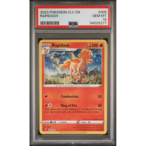 2023 POKEMON CLASSIC COLLECTION RAPIDASH 005/034 PSA 10