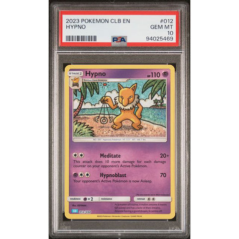 2023 POKEMON CLASSIC COLLECTION HYPNO 012/034 PSA 10