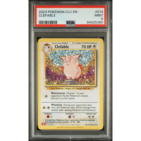 2023 POKEMON CLASSIC COLLECTION 014/034 CLEFABLE PSA 9