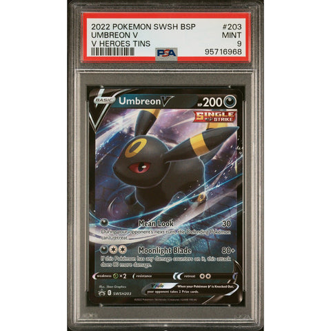 2022 POKEMON SWORD & SHIELD PROMO UMBREON SWSH203 PSA 9