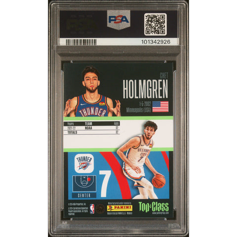 2024 NBA PANINI TOP CLASS CHET HOLMGREN NEW SENSATION 257 PSA 8