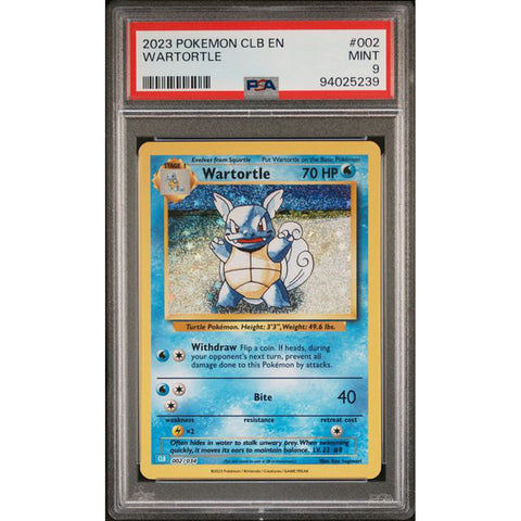 2023 POKEMON CLASSIC COLLECTION WARTORTLE 002/034 PSA 9