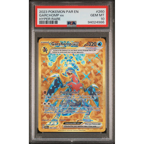 2023 POKEMON PARADOX RIFT GARCHOMP EX HYPER RARE PSA 10