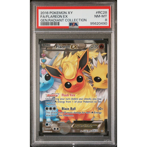 2016 POKEMON XY GENERATIONS RADIANT COLLECTION FLAREON RC28/RC32 PSA 8