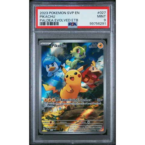 2023 POKEMON SCARLET VIOLET PROMO PIKACHU PALDEA EVOLVED SVP027 PSA 9