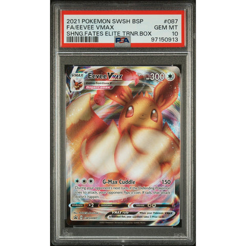 2021 POKEMON SWORD AND SHIELD PROMO EEVEE VMAX SWSH087 PSA 10