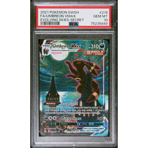 2021 POKEMON EVOLVING SKIES UMBREON VMAX 215/203 PSA 10