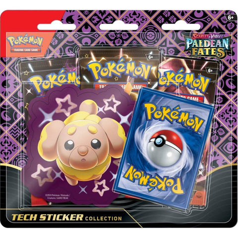 Pokemon TCG: Scarlet & Violet - Paldean Fates Three Pack Tech Sticker Blister