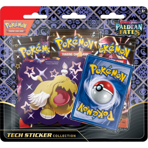 Pokemon TCG: Scarlet & Violet - Paldean Fates Three Pack Tech Sticker Blister