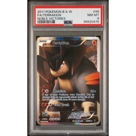 2011 POKEMON NOBLE VICTORIES TERRAKION 99/101 PSA 8