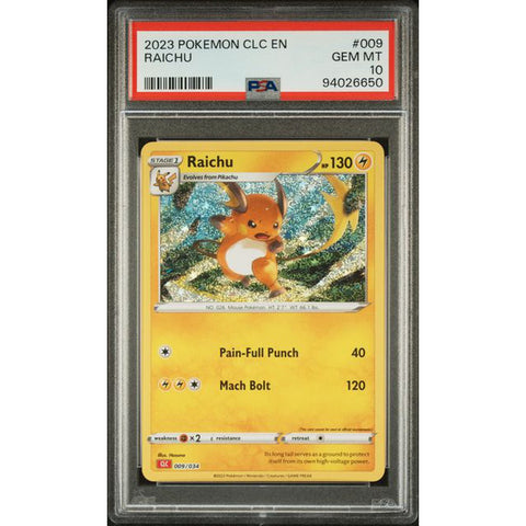 2023 POKEMON CLASSIC COLLECTION RAICHU 009/034 PSA 10