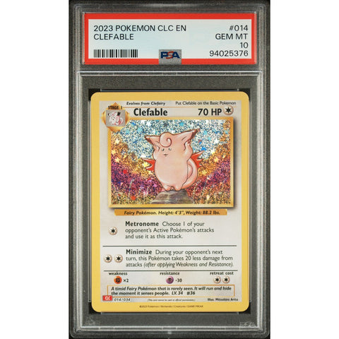 2023 POKEMON CLASSIC COLLECTION 014/034 CLEFABLE PSA 10