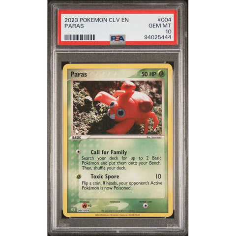 2023 POKEMON CLASSIC COLLECTION PARAS 004/034 PSA 10