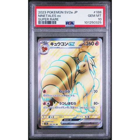 2023 POKEMON JPN POKEMON 151 NINETALES EX 188/165 PSA 10