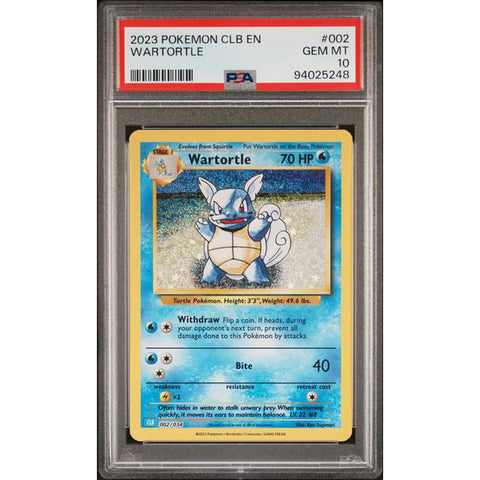 2023 POKEMON CLASSIC COLLECTION WARTORTLE 002/034 PSA 10