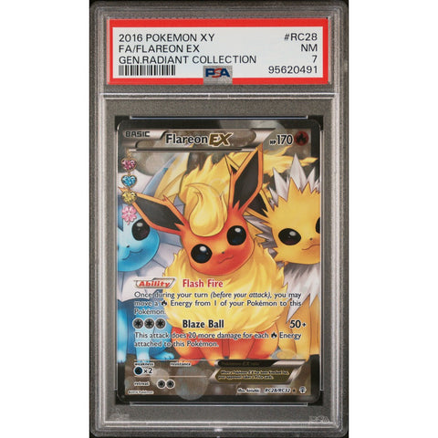 2016 POKEMON XY GENERATIONS RADIANT COLLECTION FLAREON RC28/RC32 PSA 7