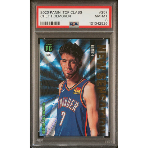 2024 NBA PANINI TOP CLASS CHET HOLMGREN NEW SENSATION 257 PSA 8