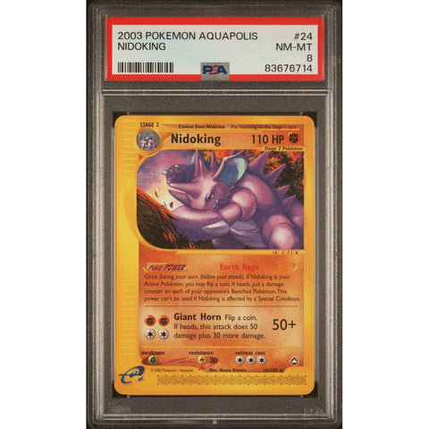 2003 POKEMON AQUAPOLIS NIDOKING PSA 8