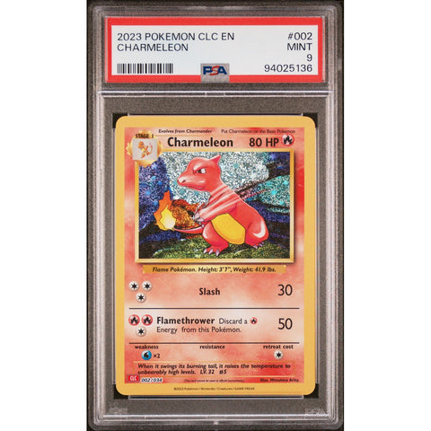 2023 POKEMON CLASSIC COLLECTION CHARMELEON 002/034 PSA 9