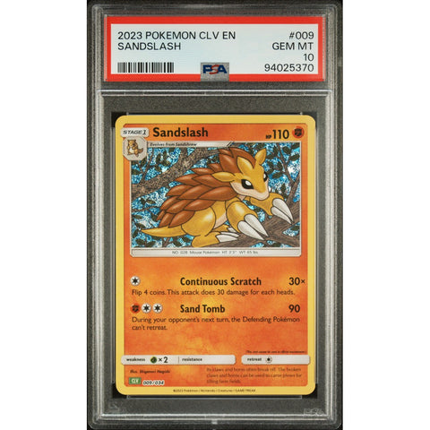 2023 POKEMON CLASSIC COLLECTION 009/034 SANDSLASH PSA 10