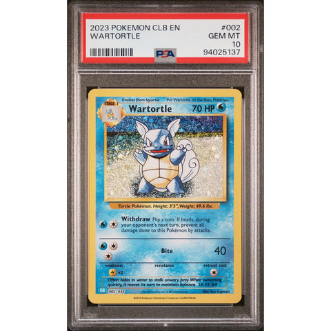 2023 POKEMON CLASSIC COLLECTION WARTORTLE 002/034 PSA 10