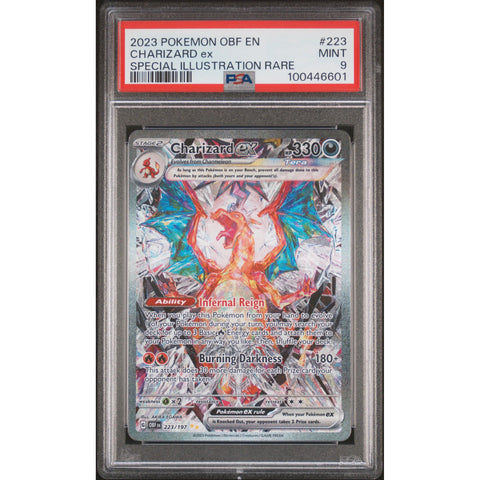 2023 POKEMON OBSIDIAN FLAMES CHARIZARD EX 223/197 PSA 9