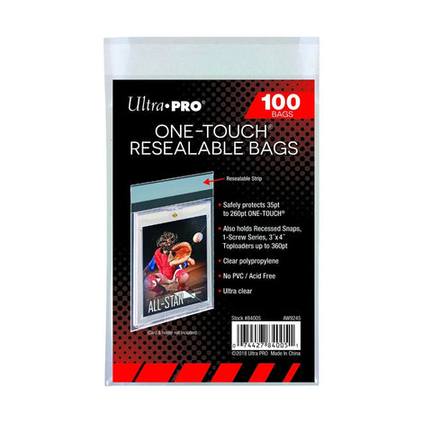 Ultra Pro - ONE-TOUCH Resealable Bag (100 per pack)