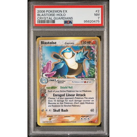 2006 POKEMON CRYSTAL GUARDIANS BLASTOISE 2/100 PSA 7