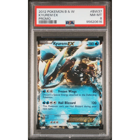 2012 POKEMON BLACK & WHITE PROMO KYUREM EX BW37 PSA 8