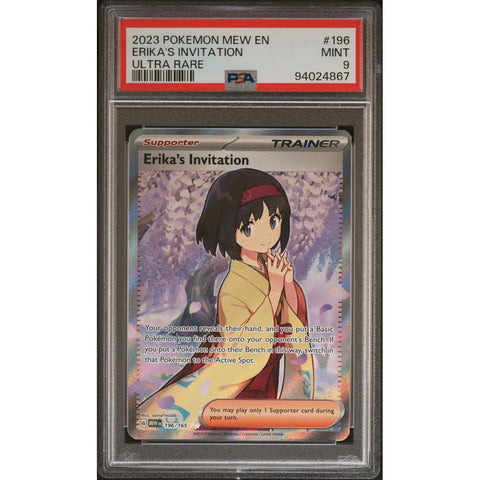 2023 POKEMON 151 ERIKA'S INVITATION 196/165 PSA 9