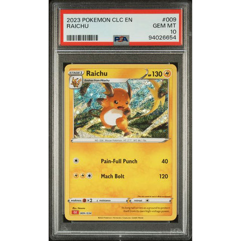 2023 POKEMON CLASSIC COLLECTION RAICHU 009/034 PSA 10