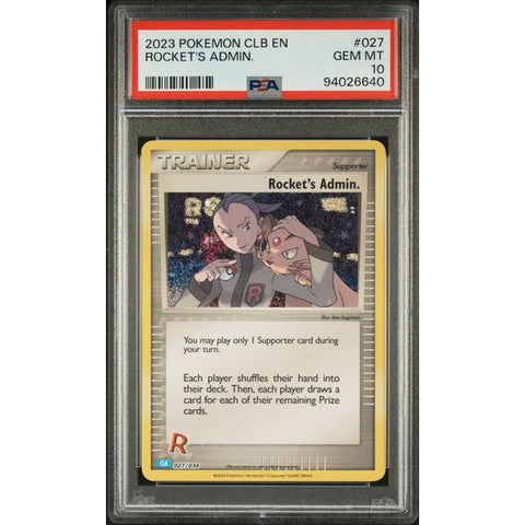 2023 POKEMON CLASSIC COLLECTION ROCKET'S ADMIN 026/034 PSA 10