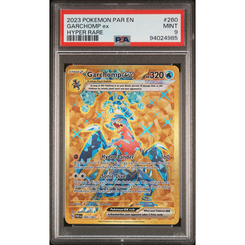 2023 POKEMON PARADOX RIFT GARCHOMP EX HYPER RARE PSA 9