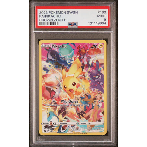 2023 POKEMON CROWN ZENITH PIKACHU 160/159 PSA 9