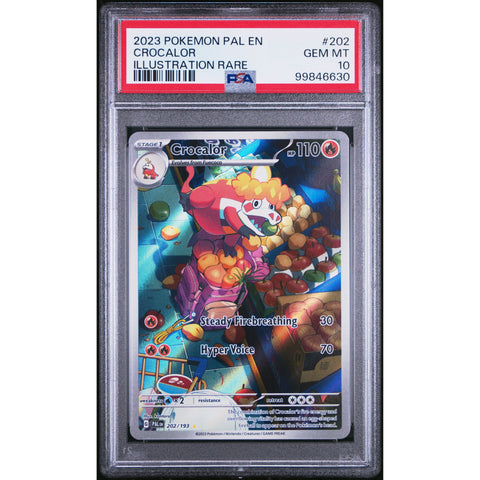 2023 POKEMON PALDEA EVOLVED CROCALOR 202/193 PSA 10