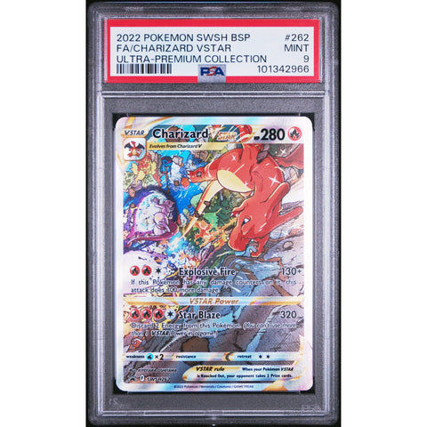 2022 POKEMON SWSH BLACK STAR PROMO CHARIZARD VSTAR SWSH262 PSA 9