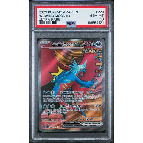 2023 POKEMON PARADOX RIFT ROARING MOON 229/182 PSA 10