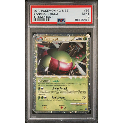 2010 POKEMON TRIUMPHANT YANMEGA 98/102 PSA 9