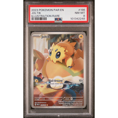 2023 POKEMON PARADOX RIFT JOLTIK 196/182 PSA 8