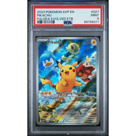 2025 POKEMON SCARLET VIOLET PROMO PIKACHU PALDEA EVOLVED SVP027 PSA 9