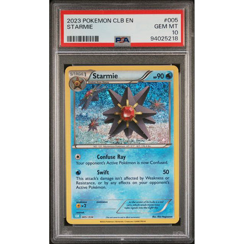 2023 POKEMON CLASSIC COLLECTION STARMIE 005/034 PSA 10