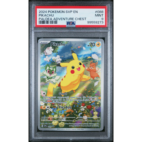 2024 POKEMON SVP PROMO PIKACHU PALDEA ADVENTURE CHEST SVP088 PSA 9